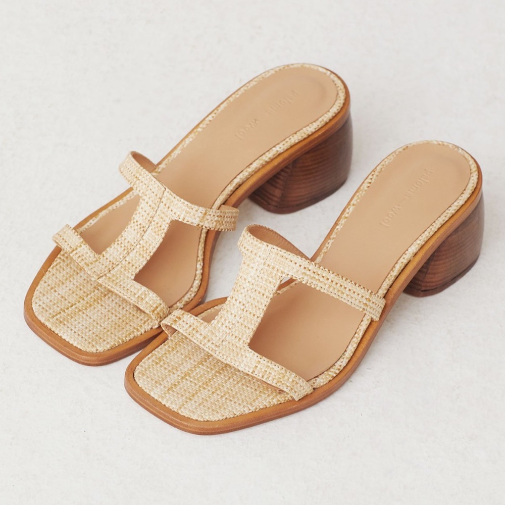 Paloma Wool Romina Wood Heel Sandals size 37